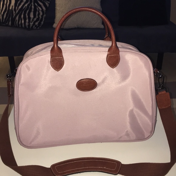 Longchamp canvas travel tote light pink 💼 - Picture 3 of 8